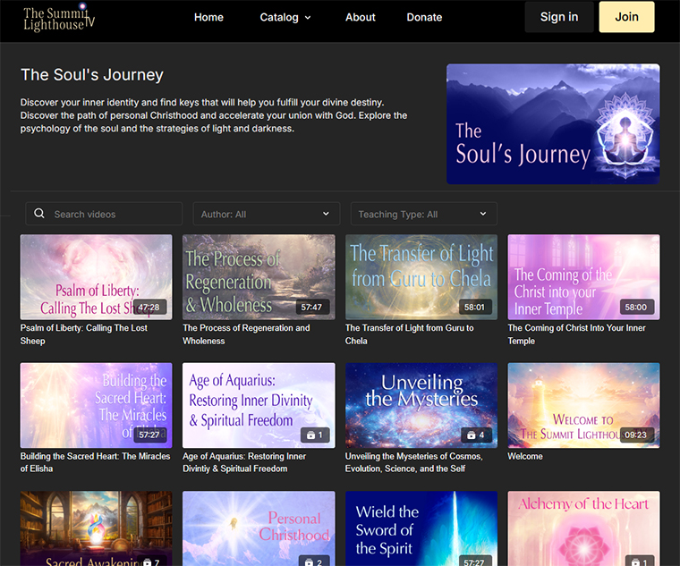 Summit Lighthouse TV categories